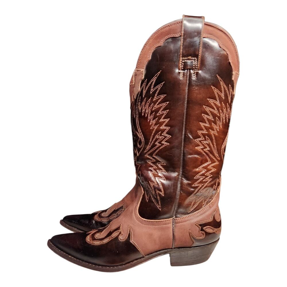 Seychelles Brown Inlaid Boots, Women''s Sz 7 (Fits Like 6.5)